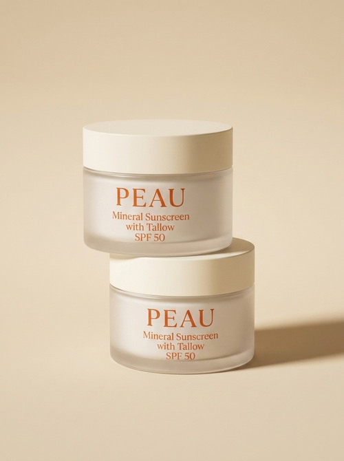 Two PEAU Tallow Sunscreen jars — the Duo 2-pack
